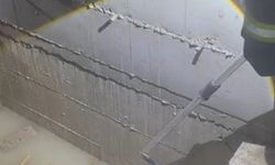 Yağmur sularıyla dolan asansör boşluğuna düşen köpek son anda kurtarıldı