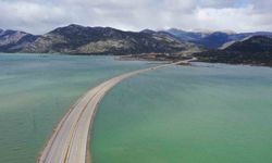 Yeni Antalya-Konya Karayolu Eynif Ovası'nın son hali dron ile görüntülendi