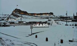 Yeniden beyaza bürünen Kars havadan görüntülendi