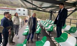 Yığılca ilçe stadında tribün çalışması devam ediyor