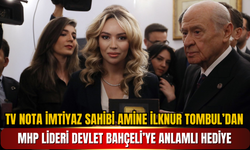 TV Nota İmtiyaz Sahibi Amine İlknur Tombul’dan MHP Lideri Devlet Bahçeli’ye Anlamlı Hediye