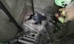 Asansör boşluğuna düşen işçi yaralandı