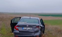 Bariyerlere çarpıp tarım arazisine giren otomobilde 5 kişi yaralandı