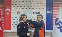 Bayburt AFAD'da arama kurtarma personellerine rütbe takıldı