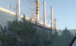 Bursa'da fabrika bacasında yangın çıktı