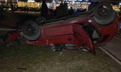 Çorum'da otomobil takla attı: 1 yaralı