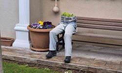 İlginç bahçe dekorasyonu hem ilginç, hem de ürkütücü