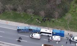 İstanbul'da 4 cezaevi aracı kaza yaptı