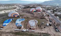 Kapadokya'da sıcak hava balon turlarına rüzgar engeli