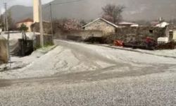 Karapınar'da dolu yağışı