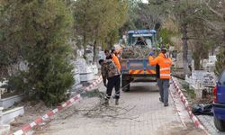 Kırıkkale Belediyesi mezarlıklarda bakım çalışması başlattı