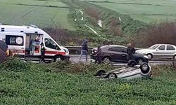 Kontrolden çıkan otomobil ters döndü: 1 yaralı