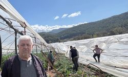 Kumluca'da hortum seraları vurdu, 10 dönüm alan zarar gördü