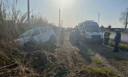 Manavgat'ta otomobil tarlaya uçtu, sürücü kazayı burnu bile kanamadan atlattı