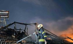 Milas'ta çatı yangını