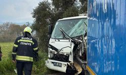 Milas'ta sıkışmalı kaza