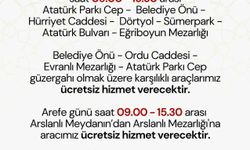 Nazilli'de Ramazan Bayramı öncesi mezarlıklara ücretsiz servis hizmeti