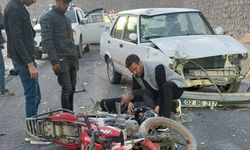 Otomobil ile motosiklet kafa kafaya çarpıştı: 1 yaralı
