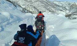 Ovacık'ta karla mücadelede zamanla yarış: 2 hastaya zorlu şartlarda müdahale