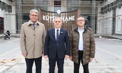 Rektör Prof. Dr. Altun, yenileme çalışması devam eden kütüphane binasını inceledi