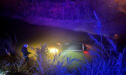 Seyir halindeki otomobil dereye uçtu, sürücü yaralandı