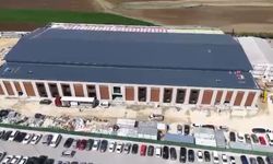 Silivri'ye inşa edilen duruşma salonu havadan görüntülendi