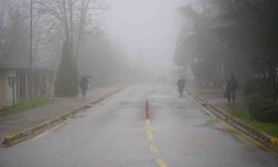 Sis ve yağmur etkili oldu: Kampüste görüş azaldı