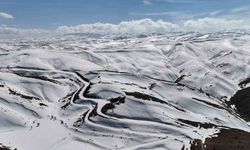 Toroslar'da kar güzelliği havadan görüntülendi