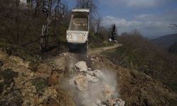 Yığışlarla meydana gelen heyelanla anında müdahale