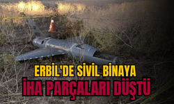 Erbil'de sivil binaya İHA parçaları düştü