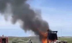 Alevlere teslim olan tır küle döndü