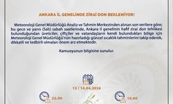 Ankara Valiliği'nden zirai don uyarısı