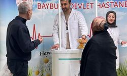 Bayburt'ta vatandaşlara kalp sağlığı bilgilendirmesi yapıldı