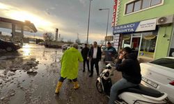 Birecik'te yağış sonrası ekipler harekete geçti