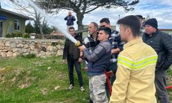 Çanakkale'de askeri personele yangın müdahale eğitimi