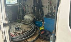 Çine'de kablo hırsızları yakalandı