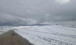 Çorum'da yüksek rakımlı bölgeler beyaza büründü