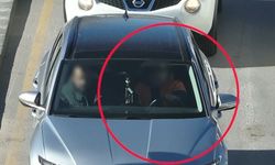 Dronu görünce emniyet kemerini taktılar