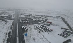 Erzincan'da kar etkisini gösterdi: Geçitlerde trafik kilitlendi