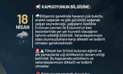 Erzurum Valiliğinden kuvvetli yağış uyarısı