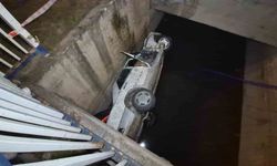 Eskişehir'de kontrolden çıkan otomobil sulama kanalına uçtu: 2 yaralı