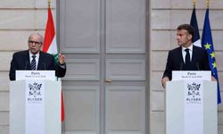 Fransa Cumhurbaşkanı Macron, Lübnan Başbakanı Salam ile bir araya geldi