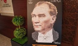 Germencik'te 500 çocukla Atatürk portresi oluşturuldu