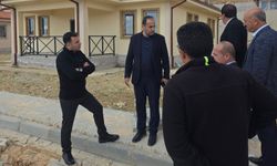 Harmanlı Beldesinde kalıcı konutlar ve cami inşaatı incelendi