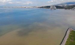 İzmir Körfezi'nde sağanak yağış sonrası renk değişimi