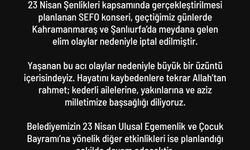 Kahramanmaraş ve Şanlıurfa'daki acı olay sonrası Denizli'de 23 Nisan kutlamalarındaki Sefo konseri iptal edildi