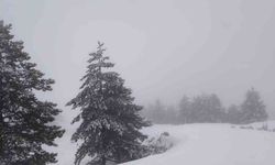 Muğla'da Nisan sürprizi Göktepe dağı beyaza büründü