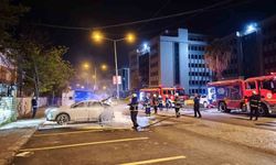 Park halindeki araçta yangın