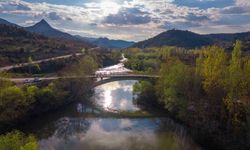Sakarya Nehri'nin eşsiz manzarası havadan görüntülendi