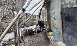 Sel sularından korunmak için odun ve çalılarla önlem aldı